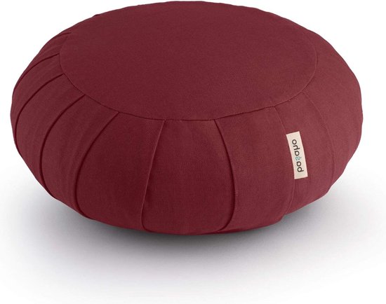 CLASSIC Zafu Meditatiekussen - Biologisch Katoen - Boekweitdoppen - Afneembare Wasbare Hoes - Grootte en Comfort van CLA