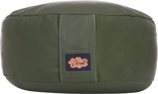 CLAUDS - Leren meditatiekussen - Groen van CLA