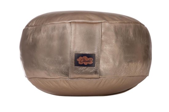 CLAUDS - Leren meditatiekussen - Wit goud van CLA