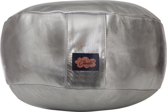 CLAUDS - Leren meditatiekussen - Zilver van CLA