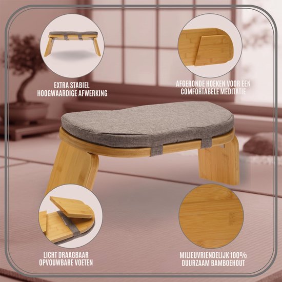 CLVP® Vloerstoel - Meditatiestoel - Yoga Stoel