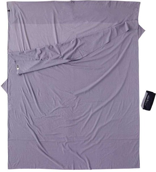 Cocoon Travelsheet Insectshield Doublesize, Elephant Grey Lakenzak van Cocoon