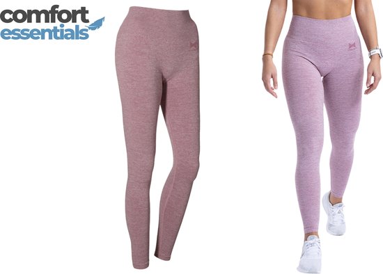 Comfort Essentials - Sportbroek dames - Sportlegging dames - Sportkleding - Yogalegging - High Waist Sport Legging Dames - Squat Proof - Shapewear - Roze Maat S van Comfort Essentials