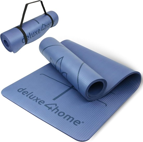 Comfortabele Antislip Yogamat met Uitlijningslijnen voor Yoga, Pilates en Fitness