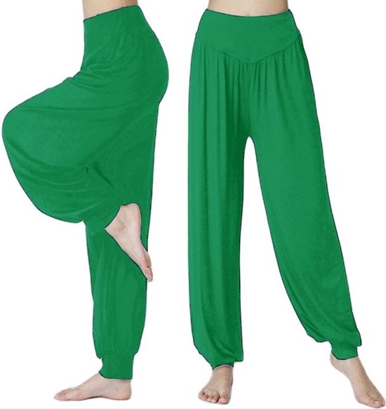 *** Comfortabele Harembroek - Harem palts - Yogabroek - Losse broek - Chillbroek - Harem - Groen - XXL - Chillpants - Yoga - van Heble® *** van Heble®