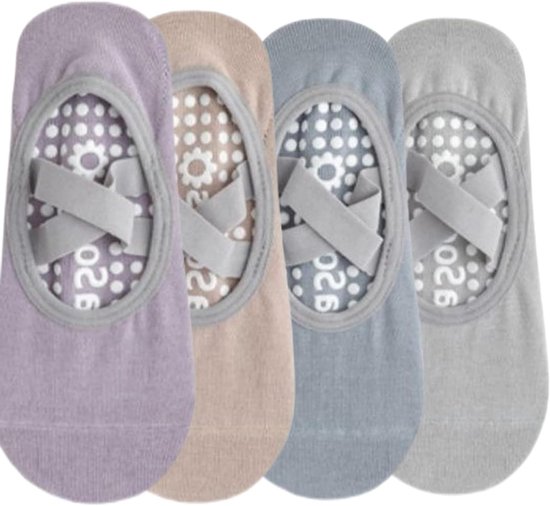 Comfortabele Yoga Sokken voor Dames - Antislip Pilates Sokken voor Thuis en Sportactiviteiten