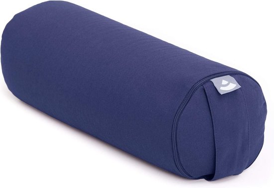 Compacte Yoga Bolster Ø14 cm | Biologisch Katoen | Afneembare Overtrek | Boekweitdoppen Vulling | Multifunctioneel Yogakussen voor Meditatie en Ondersteuning