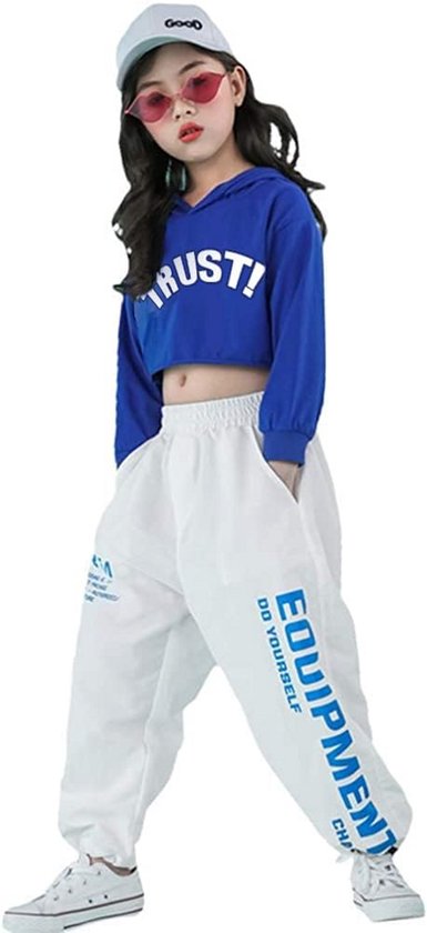 Coole 2-delige Dansoutfit voor Meisjes: Crop Top en Joggingbroek voor Streetdance