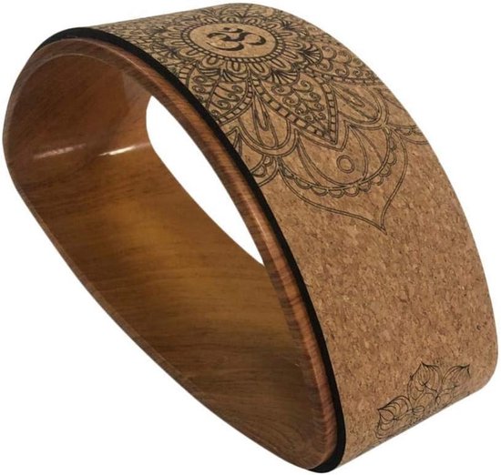 Cork Yoga Wheel - Stretch Hulpmiddel voor Flexibiliteit en Rugondersteuning