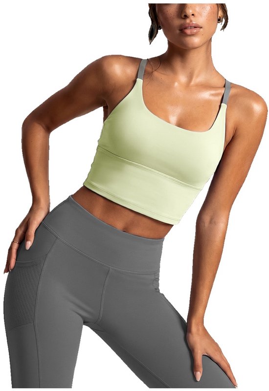Currero Pilates Pak Dames - Yoga - Buttshaper - Gym - Fitness - Butt Lift - Bil Vergrotend - Heup Liftend - Yogakleding - Groen + Grijs M