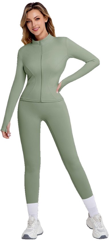 Currero Pilates Pak Dames - Yoga - Buttshaper - Gym - Fitness - Butt Lift - Bil Vergrotend - Heup Liftend - Yogakleding - Groen M