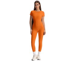 Currero Pilates Pak Dames - Yoga - Buttshaper - Gym - Fitness - Butt Lift - Bil Vergrotend - Heup Liftend - Yogakleding - Oranje L
