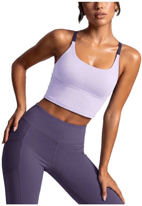 Currero Pilates Pak Dames - Yoga - Buttshaper - Gym - Fitness - Butt Lift - Bil Vergrotend - Heup Liftend - Yogakleding - Paars + Paars S
