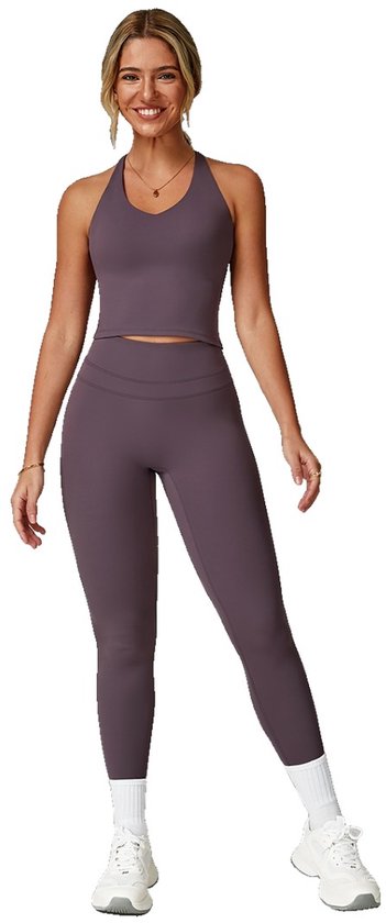 Currero Pilates Pak Dames - Yoga - Buttshaper - Gym - Fitness - Butt Lift - Bil Vergrotend - Heup Liftend - Yogakleding - Paars XS