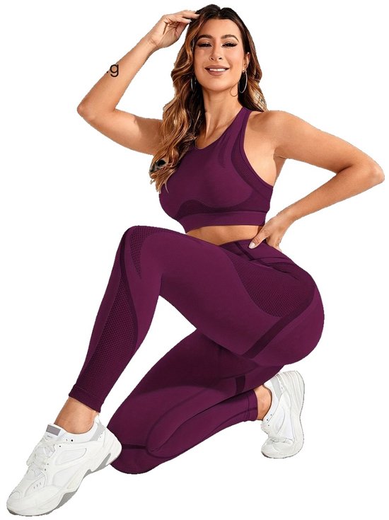 Currero Pilates Pak Dames - Yoga - Buttshaper - Gym - Fitness - Butt Lift - Bil Vergrotend - Heup Liftend - Yogakleding - Roze L