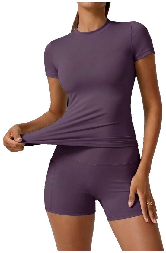 Currero Pilates Pak Dames - Yoga - Buttshaper - Gym - Fitness - Butt Lift - Bil Vergrotend - Heup Liftend - Yogakleding - Roze S