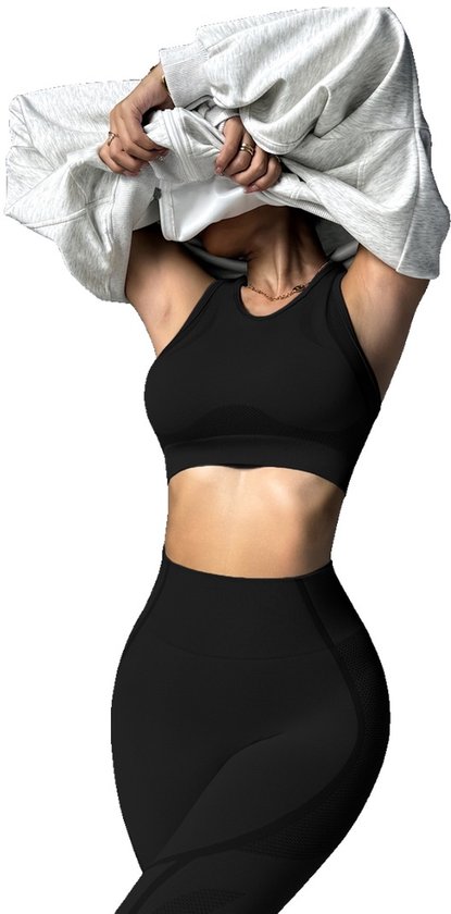 Currero Pilates Pak Dames - Yoga - Buttshaper - Gym - Fitness - Butt Lift - Bil Vergrotend - Heup Liftend - Yogakleding - Zwart S