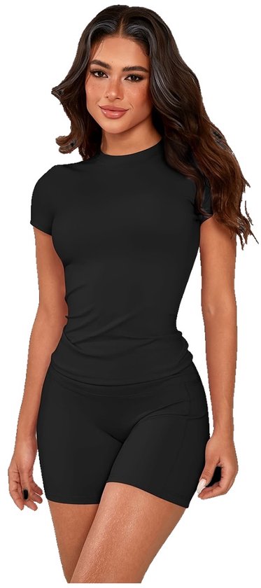 Currero Pilates Pak Dames - Yoga - Buttshaper - Gym - Fitness - Butt Lift - Bil Vergrotend - Heup Liftend - Yogakleding - Zwart XL