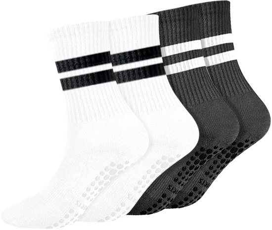 Dailygoods - 2 Paar Yogasokken met Grips - Antislip Fitness Sokken voor Dames