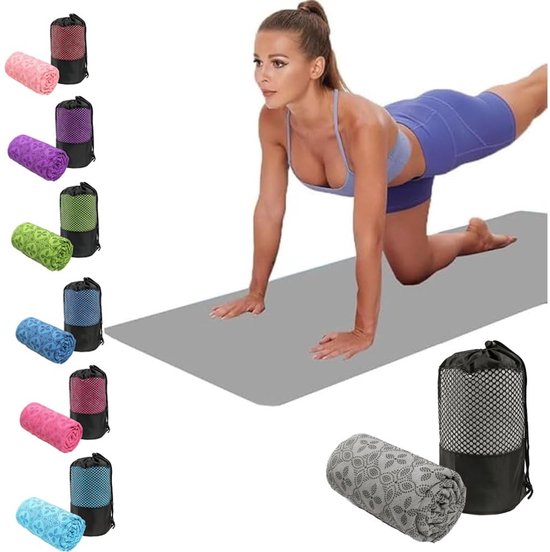 Dailygoods - Absorberende Yoga Handdoek - Antislip en Sneldrogend voor Yoga en Fitness