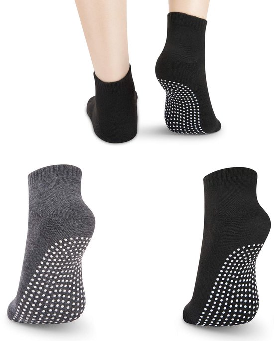 Dailygoods - Anti Slip Sokken, 4 Paar Unisex Grip Sokken voor Yoga en Workout
