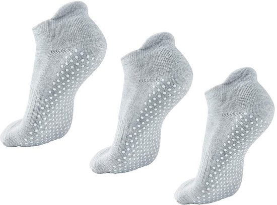 Dailygoods - Antislip Sokken voor Dames en Heren - Gripsokken voor Yoga en Pilates - 3 Paar