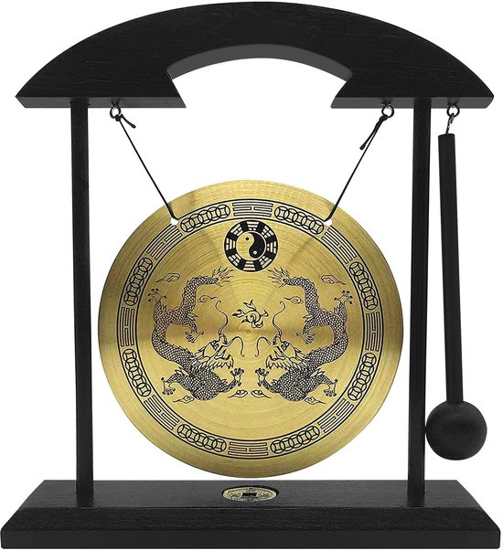 Dailygoods - Chinese Tafelgong met Houten Voet voor Meditatie