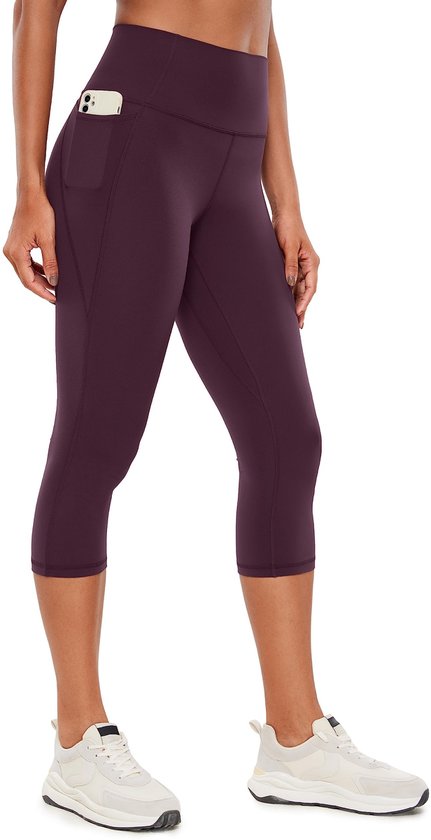 Dailygoods - Dailygoody - Butterluxe Workout Capri Leggings - Hoge Taille - Boterzacht - 19 Inch - Yoga Broek met Zakken - Geschikt voor Dames - Zwart