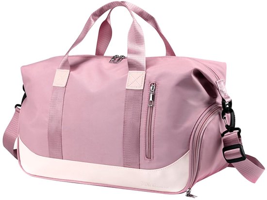 Dailygoods - Dailygoody - Sporttas - Waterdichte trainingstas - Met schoenenvak - Roze - Weekendtas - Voor sport en yoga - Uniseks