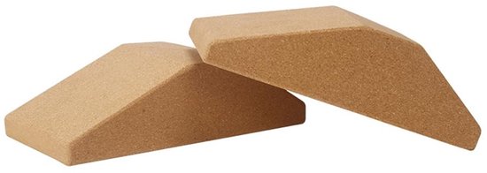 Dailygoods- Kurken Blokken Antislip - 2 Stuks - Squat Wedge - Mobilisatie Wiggen - Stabiliteit - Flexibiliteit - Squat Wedges van Dailygoods