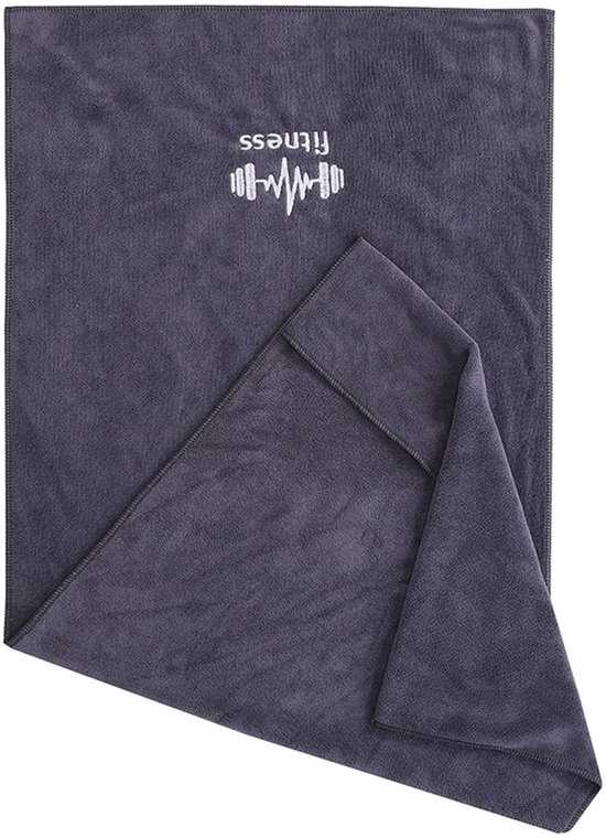 Dailygoods - Lichtgewicht Sneldrogende Microvezel Sporthanddoek - Antislip, 95 x 40 cm, Grijs