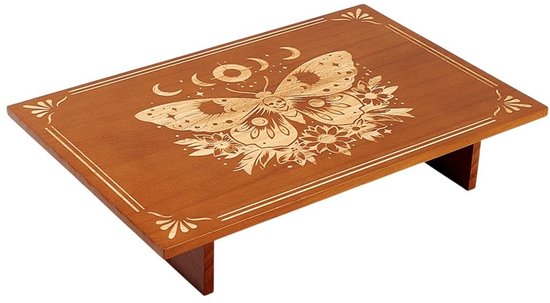 Dailygoods- Meditatietafel Hout - Altaartafel - Gebedstafel - Boeddhistisch Altaar - Kristallen Tentoonstellingstafel - Afmetingen 30x20cm