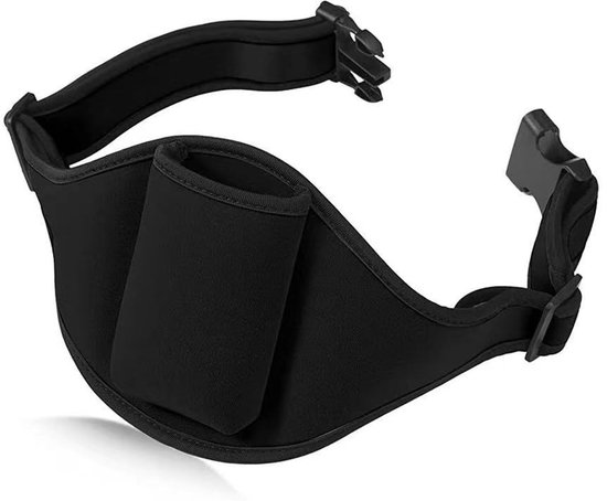 Dailygoods- Microfoontas verstelbaar - Heuptas voor microfoonzender - Fitnessriem - Buiktas - Zwart - Ideaal voor trainers van Dailygoods