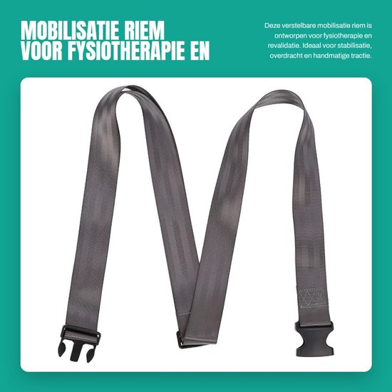 Dailygoods- Mobilisatieriem Verstelbaar - Fysiotherapie - Revalidatie - Stabilisatie - Handmatige Therapie - Hoogwaardig Nylon - Rehabilitatieband van Dailygoods