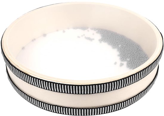 Dailygoods- Ocean Drum - Kalmerend Geluid - Houten Ring - Stalen Ballen - 3,5 x 20 cm - Perfect voor Meditatie - Geluidsinstrument