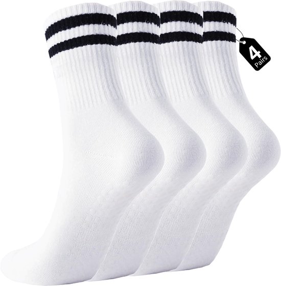 Dailygoods - Pilatessokken Antislip Vrouwen - 4-Pack Yoga Grip Sokken voor Fitness en Thuisgebruik