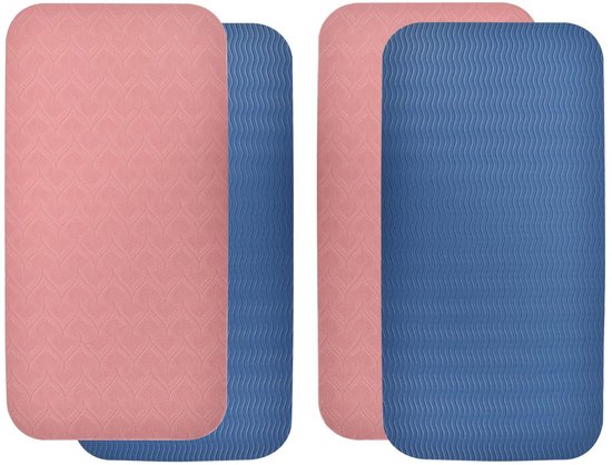 Dailygoods - Tapis de Yoga - Antidérapant - Bescherming voor Knieën en Ellebogen - 34 x 17 x 1 CM - Lichtgewicht - Geschikt voor Iedereen - 2 Stuks van Dailygoods