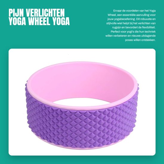 Dailygoods- Yoga Wheel Pijnverlichting - Flexibiliteit Verhogen - Pilates Roller - Rugpijn Massage - Eco Materialen - Sterk en Gripvast - Yogawiel van Dailygoods