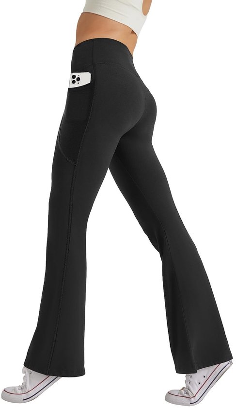 Dailygoods- Yogabroek Hoge Taille - Casual Sportbroek - Zweetafvoerende/Ademende - Elastisch/Comfortabel - Met Zakken - Ondoorzichtig Materiaal