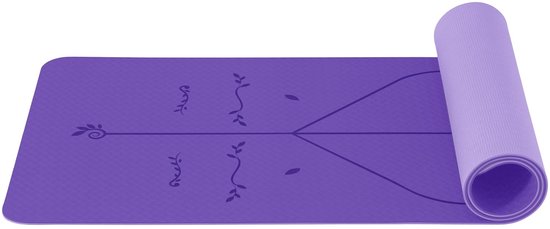 Dailygoods- Yogamat 6 mm - Antislip - TPE - Sportmat - Fitnessmat - Trainingsmat - Draagriem inbegrepen
