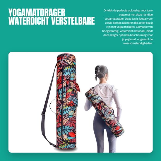 Dailygoods- Yogamat Draagtas Waterdicht - Yogamat Antislip - Yogamat Extra Dik - Verstelbare Draagriem - Meerdere Zakken - Slijtvast Materiaal - Yogatassen