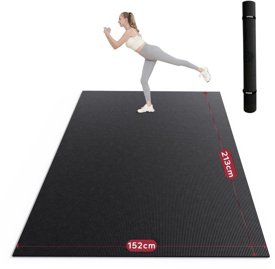 Dailygoods - Yogamat XXL - Antislip Fitnessmat Extra Breed en Duurzaam