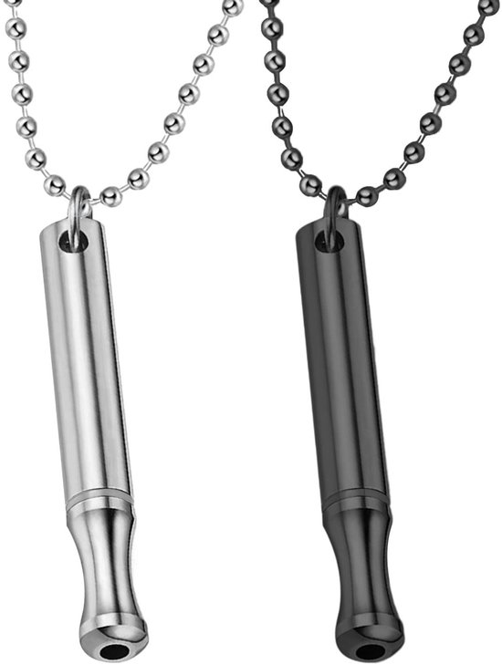 Dailygoody - Rookontwenningsketting - Ademhalingsketting - Ontspanning en kalmte - Zilver en zwart - Stressverlichting - Geschikt voor meditatie en ad..