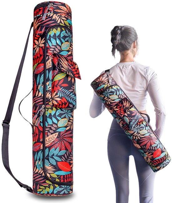 Dailygoody - Yogamatdrager - Waterdicht - Verstelbare draagriem - Groot - Flessenzak - Ideaal voor yoga en pilates - 27 x 21 x 3,5 cm