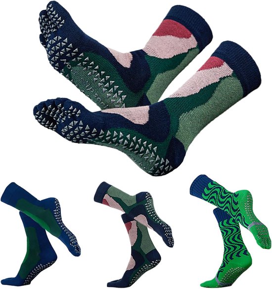 Dames Antislip Sokken - 3 Paar, Comfortabel & Artistiek