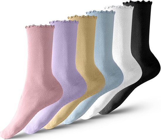 Dames Antislip Sokken - 6 Paar Yoga & Pilates Sokken