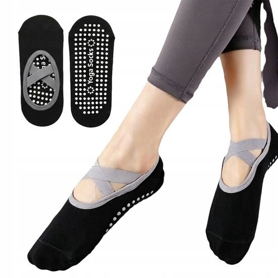 Dames Antislip Sokken voor Yoga, Fitness & Pilates - Set van 5 Paar