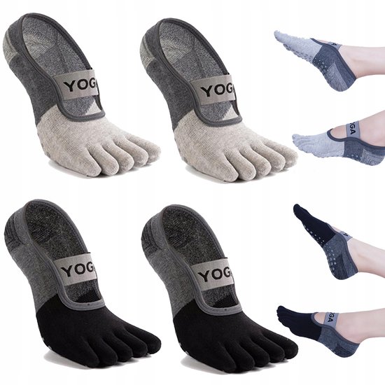 Dames Antislip Sokken voor Yoga, Pilates & Dans - 2 Paar