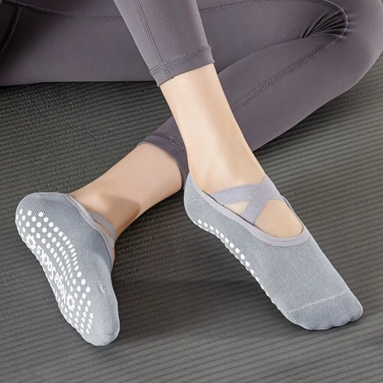 Dames antislip sokkenset - 5 paar voor yoga en fitness