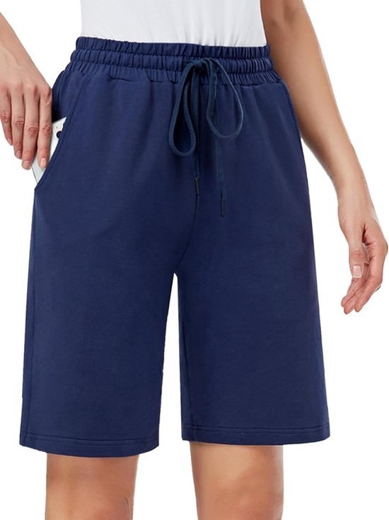 Dames Bermuda Shorts 36 cm met 3 Zakjes voor Yoga en Sport